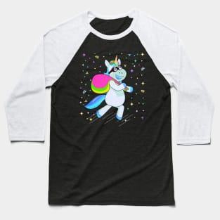 Gangster Unicorn Funny Thief Robber Baseball T-Shirt